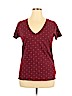 A New Day 100% Cotton Burgundy Short Sleeve T-Shirt Size XL - photo 1
