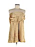 Single Dress 100% Silk Gold Casual Dress Size 6 - photo 1