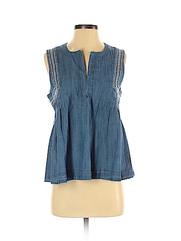 Aqua Sleeveless Blouse (view 1)