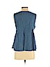 Aqua 100% Cotton Blue Sleeveless Blouse Size S - photo 2