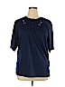 T-C Fashion Blue Short Sleeve Henley Size XL - photo 1