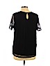 INC International Concepts 100% Nylon Black Short Sleeve Top Size 1X - photo 2