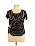 Xhilaration Black Short Sleeve Top Size XL - photo 1