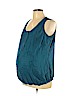 Old Navy - Maternity 100% Cotton Teal Sleeveless Button-Down Shirt Size L - photo 1