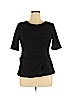 Deletta Black Short Sleeve Top Size XL - photo 1