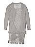 Justice Solid Gray Cardigan Size 10 - photo 2
