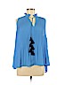 Ann Taylor LOFT 100% Polyester Blue Sleeveless Blouse Size M (petite) - photo 1