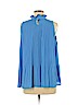 Ann Taylor LOFT 100% Polyester Blue Sleeveless Blouse Size M (petite) - photo 2