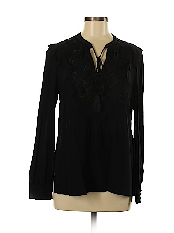 A.L.C. Long Sleeve Silk Top (view 1)