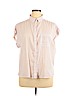 American Eagle Outfitters Pink Short Sleeve Button-Down Shirt Size XL - photo 1