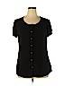 Van Heusen Black Short Sleeve Top Size XL - photo 1
