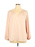 Old Navy 100% Polyester Pink Long Sleeve Blouse Size XL - photo 1