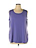 Susan Graver Purple Sleeveless T-Shirt Size 1X - photo 1