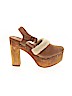Five Worlds 100% Suede Tan Heels Size EU 38 1/2 - photo 1