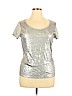 Fluer't Silver Short Sleeve Top Size XL - photo 1