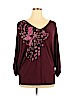 Elle Purple Long Sleeve Top Size XL - photo 1