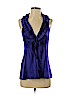 BCBGMAXAZRIA Purple Sleeveless Silk Top Size S - photo 1