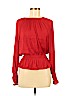 H&M 100% Polyester Red Long Sleeve Blouse Size 4 - photo 1