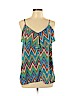 Dina Be 100% Polyester Blue Sleeveless Blouse Size L - photo 1