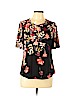 Assorted Brands Black Short Sleeve Top Size L (petite) - photo 1