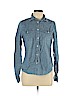 American Eagle Outfitters 100% Cotton Blue Long Sleeve Button-Down Shirt Size L - photo 1