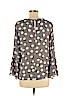 Ann Taylor LOFT Outlet 100% Polyester Gray Long Sleeve Blouse Size M (petite) - photo 2