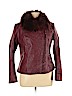 IMAN 100% Leather Burgundy Leather Jacket Size XL - photo 1