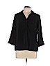 Covington 100% Polyester Black 3/4 Sleeve Blouse Size L (petite) - photo 1