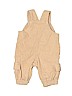 Just One Year by Carter's 100% Cotton Solid Tan Overalls Size Newborn - photo 2