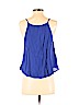 Lush 100% Rayon Blue Sleeveless Blouse Size S - photo 2