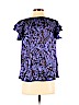 Banana Republic 100% Silk Purple Short Sleeve Silk Top Size S (petite) - photo 2