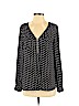 Candie's 100% Polyester Black Long Sleeve Blouse Size M - photo 1