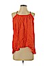 Georgie 100% Silk Orange Sleeveless Silk Top Size S - photo 1