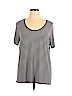 Cynthia by Cynthia Rowley Gray Short Sleeve T-Shirt Size 1X - photo 1