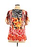 Chico's 100% Polyester Orange Short Sleeve Top Size XL (3) - photo 2