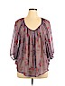 LC Lauren Conrad Purple Long Sleeve Blouse Size XL - photo 1