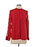 H&M 100% Polyester Red Long Sleeve Blouse Size 8 - photo 1