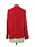 H&M 100% Polyester Red Long Sleeve Blouse Size 8 - photo 2