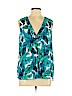 H&M 100% Viscose Blue Sleeveless Blouse Size 16 - photo 1