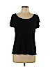 Eileen Fisher 100% Silk Black Short Sleeve Silk Top Size L - photo 1