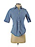 American Eagle Outfitters 100% Cotton Blue Short Sleeve Button-Down Shirt Size S - photo 1