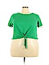 Forever 21 Plus 100% Cotton Green Short Sleeve T-Shirt Size 3X - photo 1