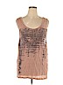 ALLSAINTS 100% Linen Pink Sleeveless Top Size XL - photo 1