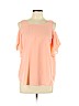 A. Byer 100% Polyester Orange Short Sleeve Blouse Size L - photo 1