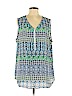 Roz & Ali 100% Polyester Blue Sleeveless Blouse Size XL - photo 1