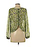 Lush 100% Polyester Green Long Sleeve Blouse Size XS - photo 2