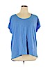 J.jill 100% Cotton Blue Short Sleeve T-Shirt Size XL - photo 1