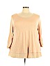 Style&Co Tan 3/4 Sleeve T-Shirt Size 3X - photo 1