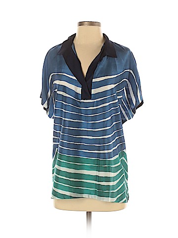 Lafayette 148 New York Short Sleeve Silk Top (view 1)