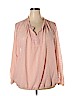Liz Claiborne 100% Polyester Pink Long Sleeve Blouse Size 2X - photo 1